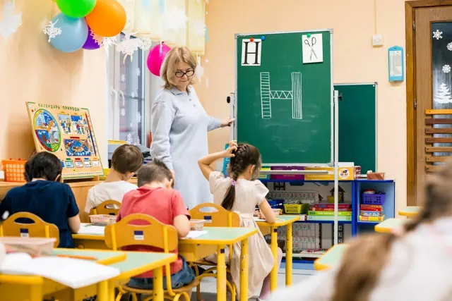 Урок у доски в подготовительной группе
