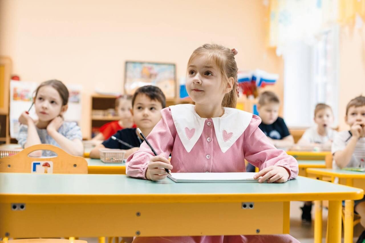 Занятие в группе частного детского сада «Золотой Петушок» в Коммунарке
